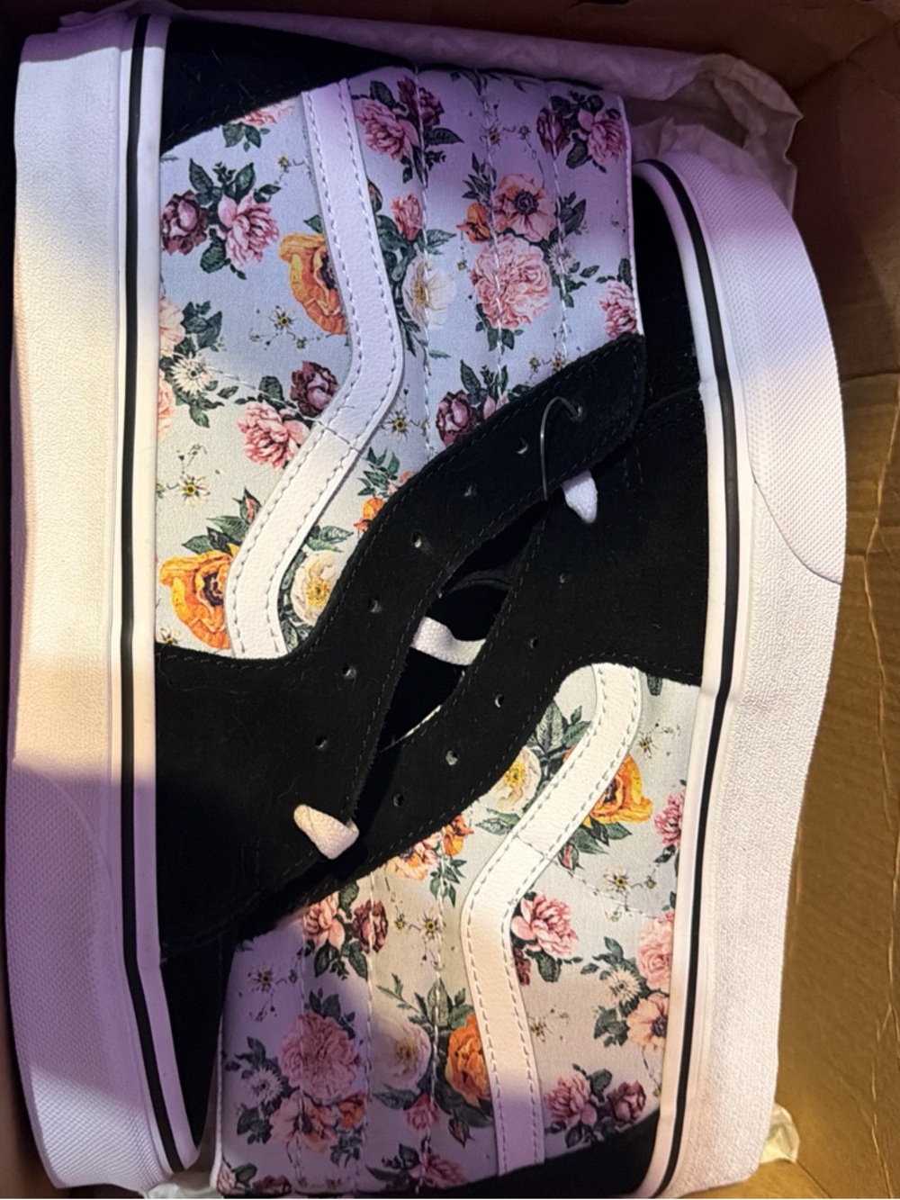 Vans Black and White Kids High-Top Sneakers - Picture 3 of 4